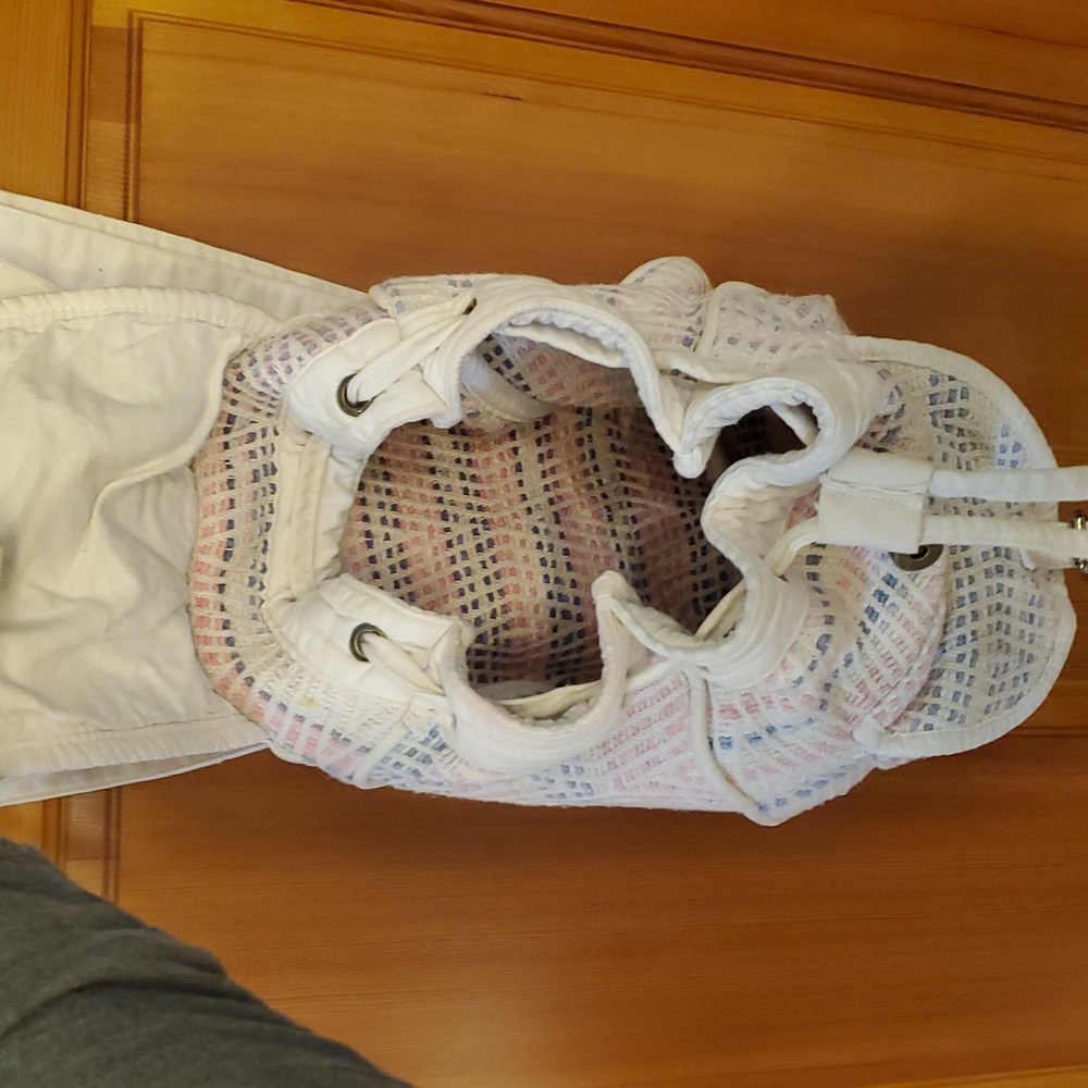 Roxy Multicolor Woven Drawstring Backpack Cream P… - image 7